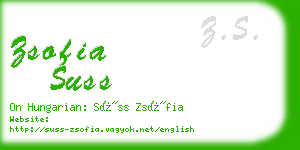 zsofia suss business card